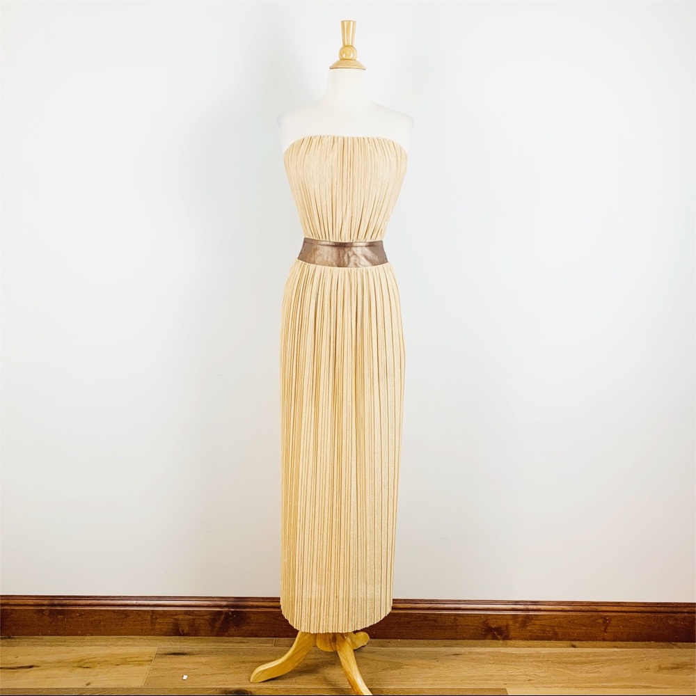 make an offer! Urban Outfitters Pleated gold dress